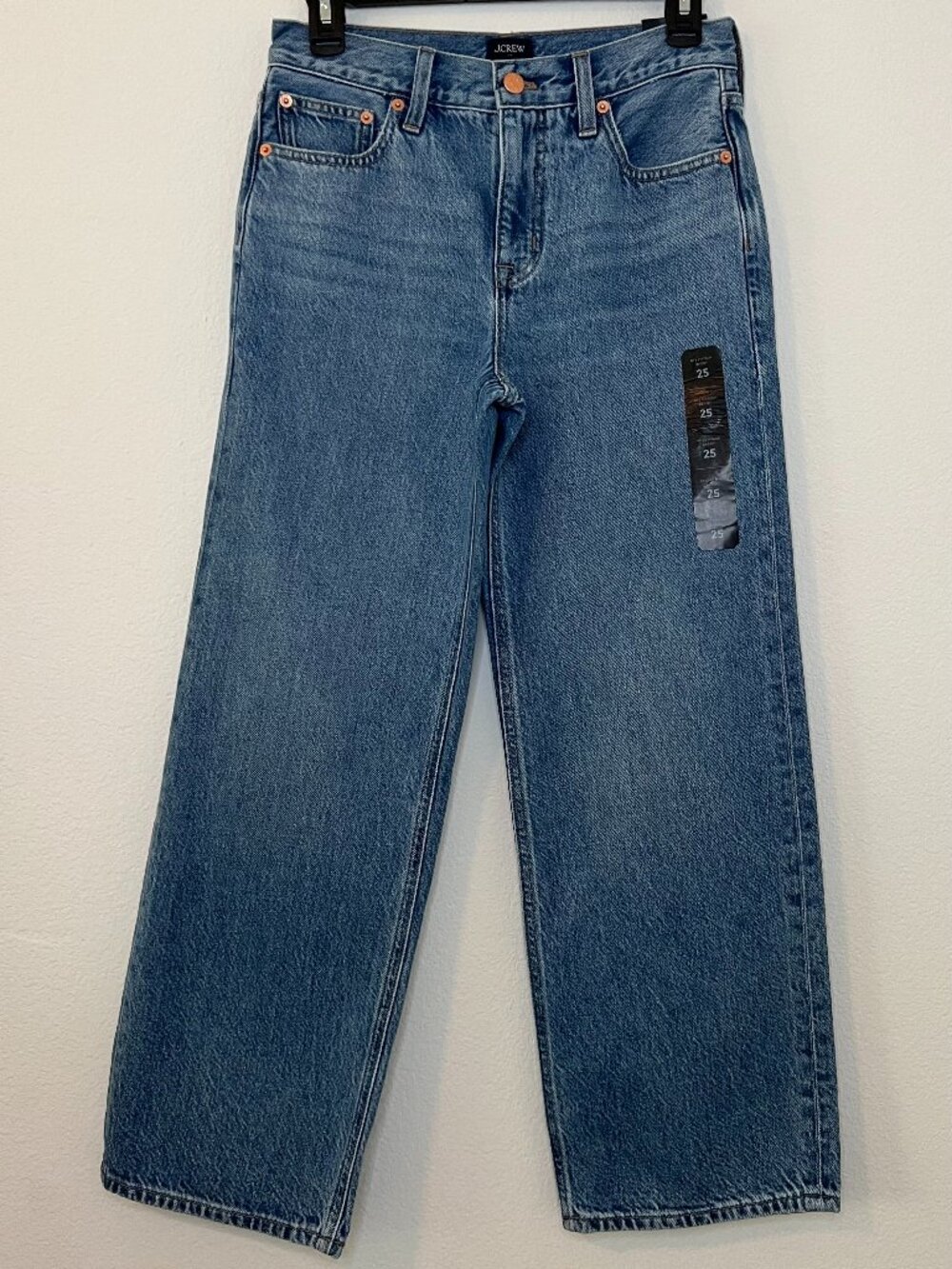 J. Crew 90s Vintage Baggy Jeans 100% Cotton Medium Wash Size 25 Denim NWT